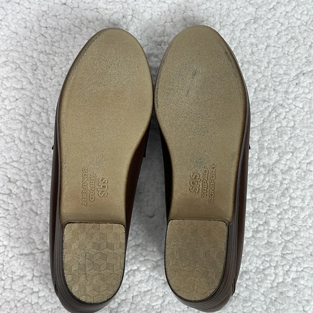 SAS Tripad Comfort Loafers Womens 7 N Brown Leather Penny Slip‎ On Shoes USA